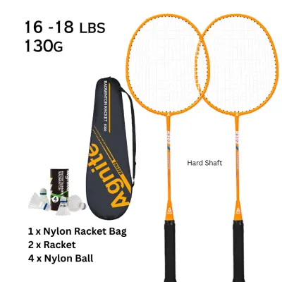 Deli Agnite 1U 2U Badminton Iron Racket Set 20lbs Free Bag And Shuttlecock Raket Kids Training 羽毛球拍