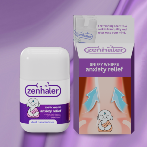 Zenhaler Anxiety Relief Dual Inhaler Nasal Inhaler Menthol for Stress Relief and Relaxation