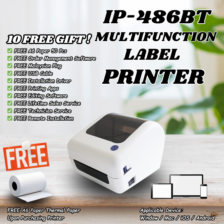 Thermal Label Printer A6 ios android Bluetooth AWB label printer Air