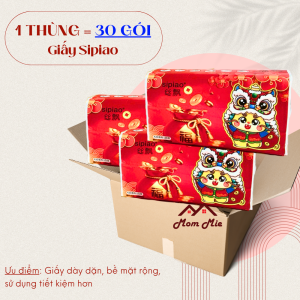 [Mới 2024] THÙNG 30 GÓI khăn giấy các loại Giấy ăn Sipiao mẫu Tết Giấy ăn rút 3 lớp siêu dai mềm mịn. Paper Nakin