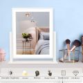Makeup Mirror with Lights, Fashion Lighted Vanity Mirror with Dimmable Light, Smart Control, Adjustable Warm White/Natural/Daylight, Birthday Wedding Present, 360 ° Rotation (Black, 12 inch). 