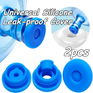 2PCS 3/5 Gallon Water Jug Strong Sealing Cap Silicone Reusable Non-Spill Caps Universal Size