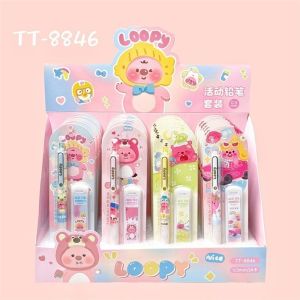 Sanrio Automatic Pencil Anime Kuromi My Melody Cinnamoroll 0.5mm Mechanical Pencil Kawaii Office Student Stationery Set School Supplies