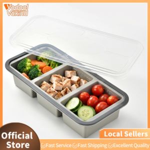Leakproof Silicone Ice Cube Mould with Lid for Freezing Liquids Soups and Sauces Large Food Storage Container for Meal Preparation