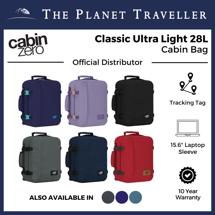 Cabinzero Classic Ultra Light Cabin Bag With Luggage Trackers