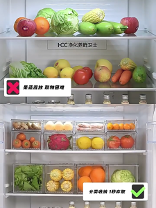 Rõ ràng Stackable lưu trữ nhà bếp tổ chức với đồ giữ bút có thể tháo rời cho tủ lạnh tủ phòng tắm Closet lưu trữ