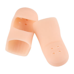 YUOO 2Pcs Silicone Finger Toe Protector Chicken Eye Toe Cover Thumb Overlap Pain Relief Sleeve Cover Toe Separators Foot Care Tools
