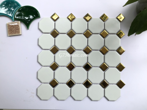 Gạch mosaic bát giác kiểu dáng độc đáo độ bền cao dễ thi công mang vẻ đẹp hiện đại cho không gian nội ngoại thất nhà hàng ban công trung cư hàng sẵn kho