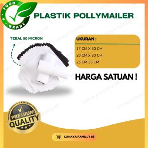Plastik Packing Pollymailer Putih Pembungkus Ekonomis (50 Lembar)