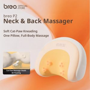 😍Neck Massager with Heat Pillow Massager Dual-Zone Kneading Strong Performance Multipurpose Massage Pillow
