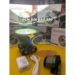 ĐÈN ĐỘI ĐẦU THÁI SIÊU SÁNG S80 30W ÁNH SÁNG TRẮNG 2 CHẾ ĐỘ SÁNG KÈM CHÓA ĐỔI MÀU SÁNG VÀNG