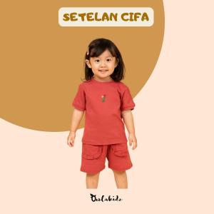 Owlakidz Cifa Red Blush - Setelan Anak Perempuan Size 1-5 Tahun