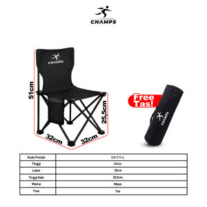 CHAMPS Kursi Lipat Outdoor Kursi Camping Kursi Lipat Dewasa Kursi Lipat Speeds