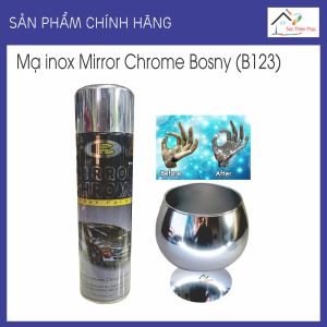 Sơn xịt mạ inox Mirror Chrome Bosny (B123) Thái lan. Có hiệu ứng tráng gương (270ml)