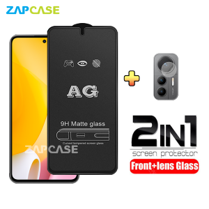 PAKET 2in1 Tempered Glass Anti Glare Xiaomi 12 Lite Free Tempered Glass Camera Lens