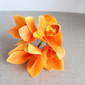 Artificial Cymbidium Orchid Flower Bouquet 3D simulation Flower  fake orchid flowers Home wedding decoration