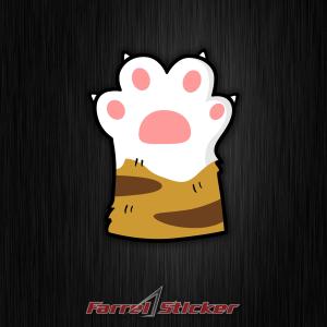 Stiker Kaki Kucing Sticker Kitten Cat Pow Lucu Kaca Mobil Motor HP Laptop