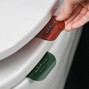 SUGAR PLUMGUI Transparent Toilet Lid Lifter Seat Handle Holder Portable Toilet Seat Lifter Hand-Free Self Adhesive Toilet Lid Lift Tool Bathroom