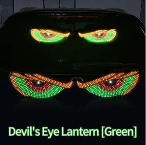 【Clearance Sale】2pcs USB Dynamic Devil Eyes Light For Cars LED Matrix Pixel Panel RGB Screen LED Display Animated Car Truck Eye Decorative Light
