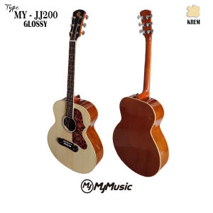 MyMusic Gitar akustik Elektrik MY-JJ200 kualitas jaminan mantap Free Packing Kayu