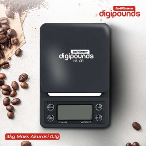 Taffware Digipounds Timbangan Kopi Dapur Timer 3kg Akurasi 0.1g
