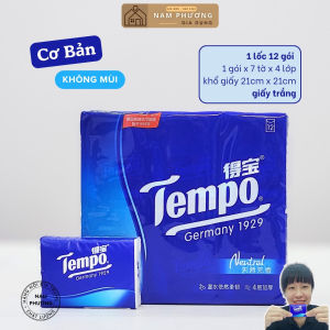 Khăn Giấy Bỏ Túi Tempo Hương Thơm Dễ Chịu Tiện Lợi Ra Ngoài Lốc 12 Gói K48