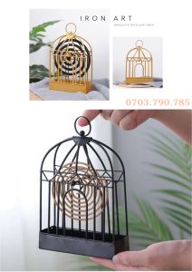 Lồng Sắt Đốt Nhang Muỗi Có Móc Treo