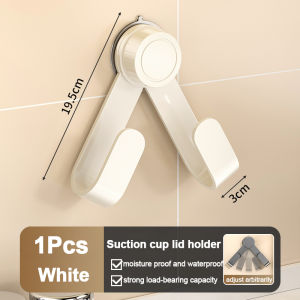 【SG】Suction Cup Pot Lid Holder Wall Hanging Multifunctional Lid Holder Punch-Free Adjustable Pot Lid Bracket