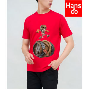 Kaos 3 Dimensi Pria Motif Animasi Skull Tong Tshirt Dtf Oblong Katun 24s H026 By Hans & co