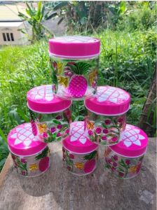 1PCS TOPLES LEBARAN/TOPLES KUE/TOPLES KACA BUNGA/TOPLES KACA TUTUP PLASTIK/TOPLES MOTIF BUNGA KACA TEBAL