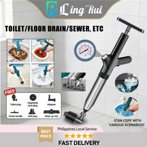 High Pressure Toilet Plunger Drain Unblocker Powerful Electric Pneumatic Dredge Tool Air Drain Blast Home Toilet Cleaner Drain Declogger Air Plunger Super Suction Labor Save For Sink Toilets Bathroom Shower Kitchen Clogged Pipe