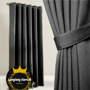 Gorden blackout import smokring polos embos gorden jendela hordeng murah gorden terlaris tirai