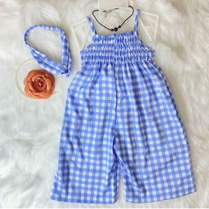 Set đồ thiết kế bé gái bộ đồ bé gái bay caro xanh dành đi Thôi Nôi Sinh Nhật 8-23kg Angel Baby Thời Trang Thiết Kế