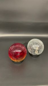 Outdoor Solar Globe Lights Waterproof Garden Ball Stake Light Cracked Glass Pathway Yard Decor Warm LED Auto On Off Landscape Lighting Upgraded Brightness For Lawn