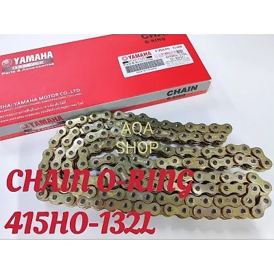 Yamaha Motorcycle 415-132 O-ring Gold Chain 415H 132L Heavy Duty Rantai O-Ring Yamaha Rantai Emas Chain Sprocket