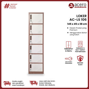 Acero Furniture - Lemari Loker Besi 6 Pintu AC LS 106