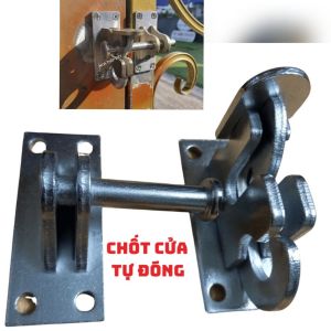 Chốt cửa cổng cửa nhà tự động thông minh trọn bộ tặng kèm ốc vít hàng loại dày cắt CNC cao câp