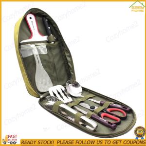[Cozyhome2] 8 Pcs Camping Cookware Utensils Travel Set Camping Cooking Utensils Set Portable Outdoor Camp Cookware Set Camping Gear