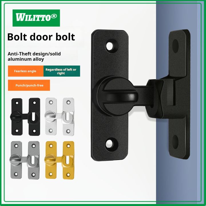 Barn Door Lock Simple Installation Anti-Theft Heavy Duty Bar Gate Latches Safety Slide Door Lock for Bathroom Garden
