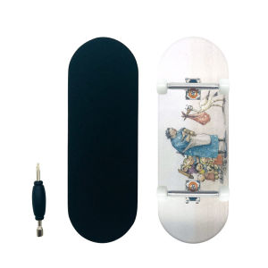 Finger Skateboard Plus Maple 34mm Single Axis Bracket Double Warped Skateboard Professional Wooden Palm Skateboard