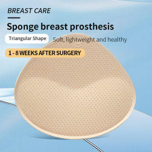 Soft Cotton Breast Prosthesis for Women Post-Surgery Silicone-Free Light Sponge Artificial Breast Postoperative Special Lightweight Fake Chest Pad(One Piece)