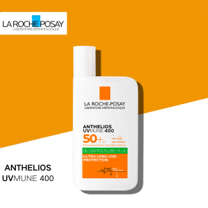 La Roche-Posay Anthelios UVMUNE 400 Oil Control FLUID SPF 50+ (50ml) -Broad spectrum and very high protection (UVA UVB)