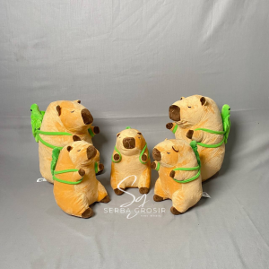 [NEW SERIES] Capybarra Plush Doll Kawaii Capybara Stuffed Animals Capybara Tas Kura Kura Lucu dan Gemoy Boneka Viral Bahan Yelvo Halus dan Lembut Isian Dakron Premium Mudah Dicuci