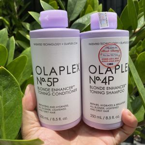 Dầu gội xả tím khử sắc tố vàng Olaplex No.4P Blonde Enhancer Toning 250mlx2 NEW