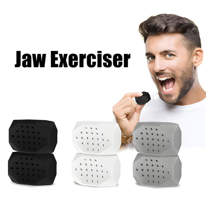 2Pcs Sports Jaw Exerciser for Men Women Silicone Jawline