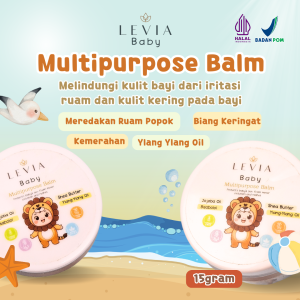 LEVIA Baby Multipurpose Balm | Multipurpose Balm | Kemerahan dan Iritasi | Skincare Anak-15 gram