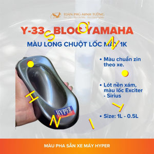 Sơn xe máy HYPER màu lông chuột lốc máy Yamaha 1K (Code: Y-33) sơn thơm công nghiệp