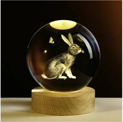 Quả Cầu Pha Lê 3D Phát Sáng Hình 12 Con Giáp Đèn Ngủ Decor Trang Trí Ban Đêm Quà Tặng Người Yêu Sinh Nhật