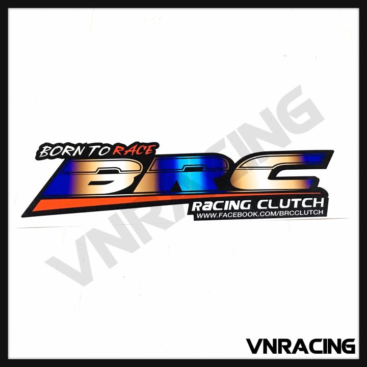 BRC สติ๊กเกอร์แต่งซิ่ง BRC Racing Clutch สีไทเทเนียม จำนวน 1 ชิ้น [เก็บ ...