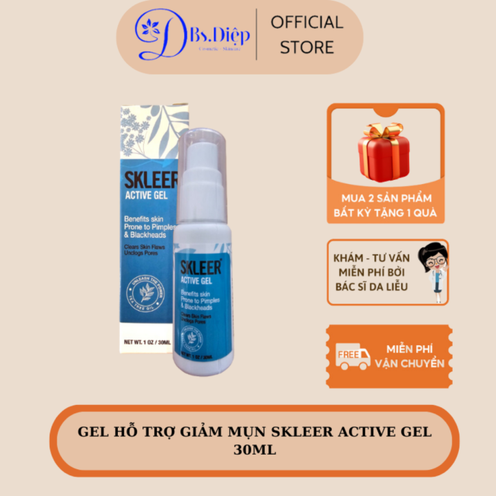 GEL HỖ TRỢ GIẢM MỤN Skleer Active Gel 30ml | Lazada.vn